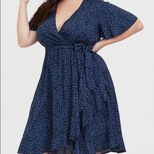 Size 4 Torrid Challis Leopard Print dress